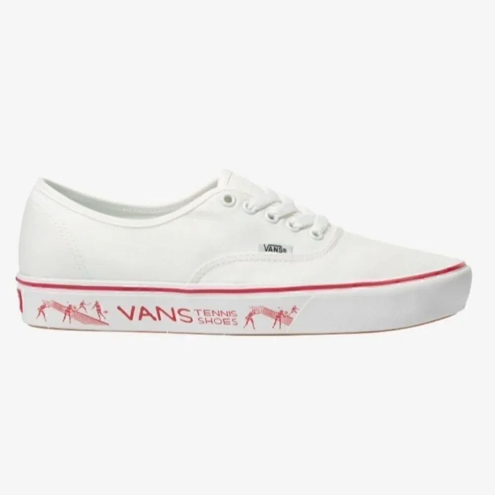 VN0A3WM748C Vans Comfycush Authent Blanc De Blanc/Red Men's - Women's